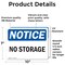 Signmission No Storage, 10 in W x Rectangle, Vinyl Decal OS-2PACK-NS-D-710-L-14870 - alternate 4